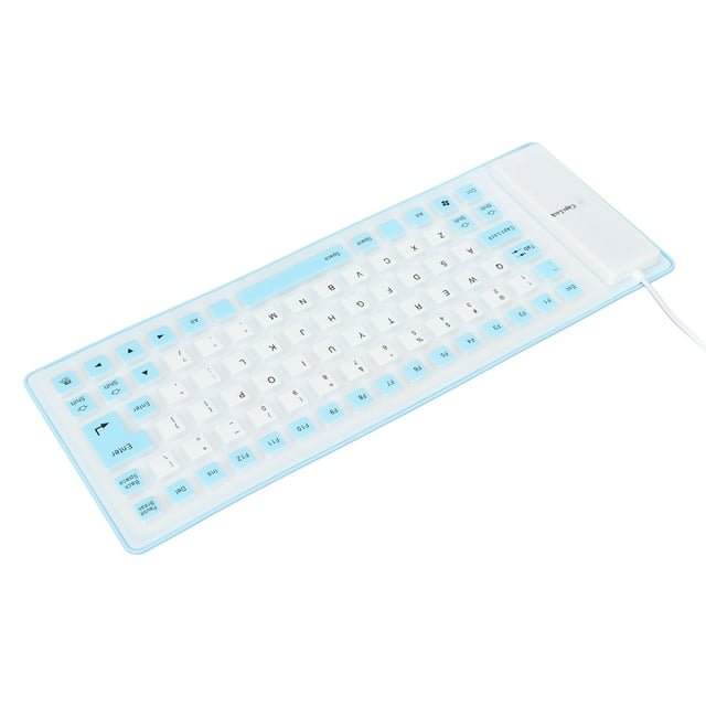 Silicone Keyboard, Fully Sealed Design, Lightweight Portable, Various Colors, Mute Button, Soft Comfortable, Waterproof Dustproof Silent, 85 Keys, USB for PC