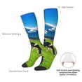 thumbnail image 4 of Bingfone Grazing Cows Mountain View Print Compression Socks for Women and Men Long Socks for Running Athletic Cycling Nurse, 4 of 6