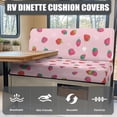 thumbnail image 4 of Uorisanigo Cute Strawberry RV Dinette Cushions Covers Camper Cushion Cover Stretch Loveseat Sofa Furniture Protector Camper Seat Cover Fit Most Travel Trailer Couch, Easy to Install, 4 of 7