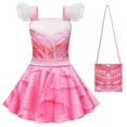 thumbnail image 2 of Girls Glinda Costume with Bag Halloween Sleeveless Cosplay Outfits, Size 9-10Y, 2 of 8
