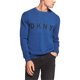 thumbnail image 1 of Suéter de punto DKNY con Cuello redondo y Logo para hombre azul extragrande, 1 of 1
