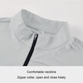 thumbnail image 6 of USNSM Men's Short Sleeve Shirts Quarter Zip Pullover Athletic Lightweight Breathable Shirt Quick Dry Solid Tee for Running Golf Gray XL, 6 of 8