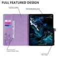 thumbnail image 5 of TECH CIRCLE Wallet Case for iPad Air 13 Inch M2 2024/iPad Pro 12.9 2022/2021/2020/2018 with Pencil Holder,Embossed Butterfly Auto Sleep/Wake PU Leather Smart Stand Girls Cute Folio Pocket Cover,Purple, 5 of 6