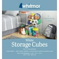 Whitmor Storage Cubes Stackable Interlocking Wire Shelves White Set