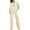 Beige, variant on Women's Fall 2 Piece Sweatsuits Set Solid Color Long Sleeve Zip Up Sweatshirt Wide Leg Sweatpants Lounge Sets