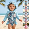 thumbnail image 2 of Girls Tankini Swimsuit Size 5-6 Slim Fit Color Block Little Girls' Swimwear Soft Rash Guard 2-Piece Bathing Suit Upf 50+ Beach Swimwear Size 7-16t, 2 of 7