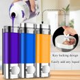 thumbnail image 4 of Shampoo Dispenser for Shower, Shower Shampoo Dispenser 3 Chamber, Shower Soap Dispenser Wall Mounted, Suitable for Bathroom, Kitchen, Hotel(Silver), 4 of 7