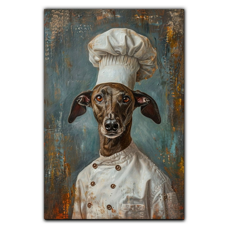 Sloughi Dog Canvas Wall Art, Sloughi Dog Poster Print Kitchen Wall