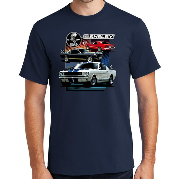 Buy Cool Shirts Various Ford Shelby Cars Cotton T-shirt, 4XL Navy Blue - Tall