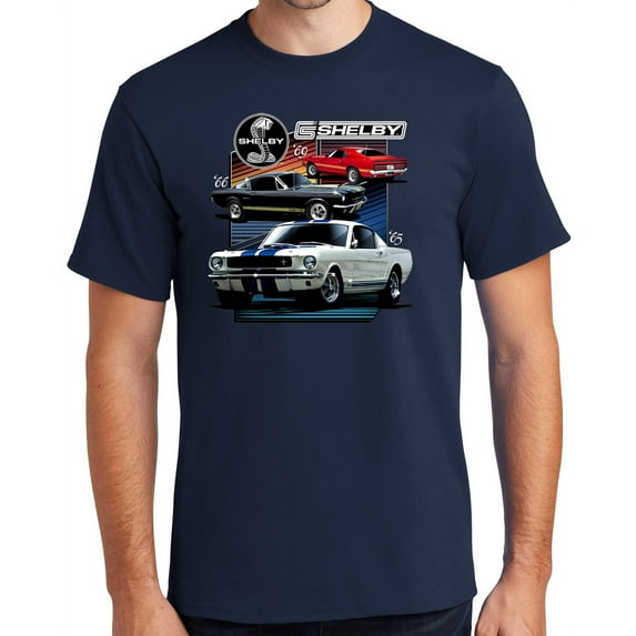 Buy Cool Shirts Various Ford Shelby Cars Cotton T-shirt, Large Navy Blue