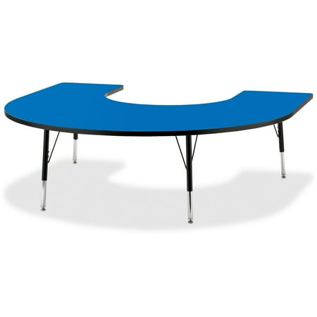 Jonti-Craft Kydz Activity Table - Horseshoe-Color:Blue,Size:3066" X 60" 24" - 31"