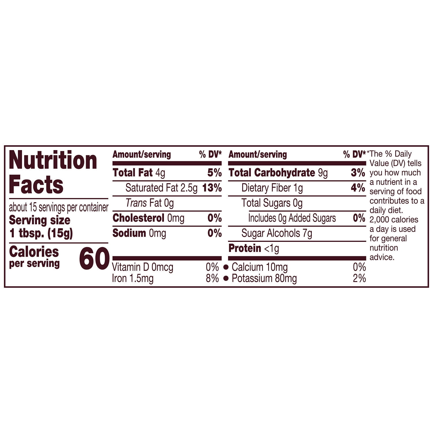 Hershey's Zero Sugar Chocolate Baking Chips, Bag 8 oz