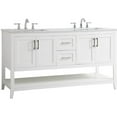 thumbnail image 4 of Elegant Decor Aubrey 60" Double Quartz Top Bathroom Vanity in White, 4 of 15
