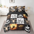 thumbnail image 2 of Manfei Retro Bull Skull 7-Piece Twin Bedding Sets,Rustic Western Cowboy Bedding Comforter Set,Orange Sunset Natural Scenery Sheet Sets For Boy Kids,Luxury Bedroom Decor Reversible, 2 of 8