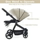 thumbnail image 4 of Cochecito plegable para bebé con asiento alto, carrito convertible para recién nacido y niño pequeño, respaldo reversible, cesta y portavasos, 4 of 7