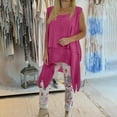thumbnail image 2 of Timegard Tank Top for Women Round Neck Irregularly Bottom Lightweight Casual Solid Color Top Blouse, 2 of 6