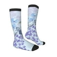 thumbnail image 3 of Picia Women Crew Soft Moisture-wicking Socks Bird Butterfly Stripe Pattern Design Cotton Socks, One Size fit All, 3 of 9