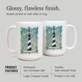 thumbnail image 4 of 15 fl oz Ceramic Mug, St. Augustine, Florida, Watercolor, Nautical Lighthouse, Dishwasher & Microwave Safe, 4 of 5