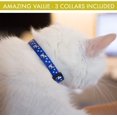 thumbnail image 5 of Versión mejorada: collar para gatos con estrellas y luna, paquete de 4, reflectante con campana, collares sólidos y seguros para gatos, nailon, collares para gatitos, collar para mascotas, Breakaway kaili Sencillez, 5 of 5
