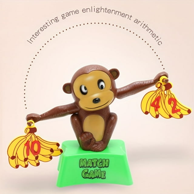 Children's Math Teaching Aids, Banana Monkey Number Addition And Subtraction Balance Intelligence Toy, Early Education Balance Board Game