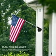thumbnail image 1 of HEATSHAKING 1Pcs Flagpole Rack Mount Bracket Flag Pole Holder Aluminium Alloy Black for Outdoor Use, 1 of 8