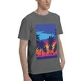 thumbnail image 2 of Bingfone Beach With Palm Trees Men'S Loose Fit Short-Sleeve Pocket T-Shirt, 2 of 7