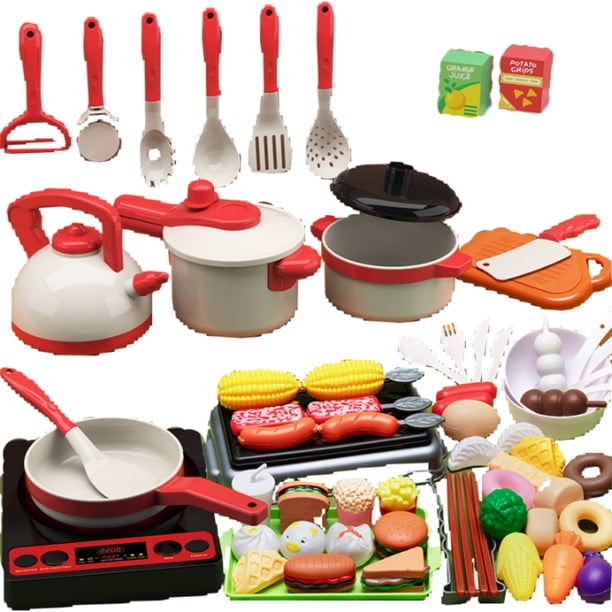 Fafeicy Jouets de couverts rouges de cuisine pour enfants Couverts de Fafeicy Jouets de couverts rouges de cuisine pour enfants Couverts de