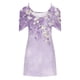 thumbnail image 4 of ICHUANYI Clearance Women‘s Summer Dresses Print Short Sleeve Off Shoulder Round Neck Dress(Purple, S) ICHUANYI WER2023080912986, 4 of 5