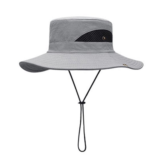 Men Wide Brim Sun Hat , Waterproof UV Protection Breathable Shading Multifunctional Hiking Cap