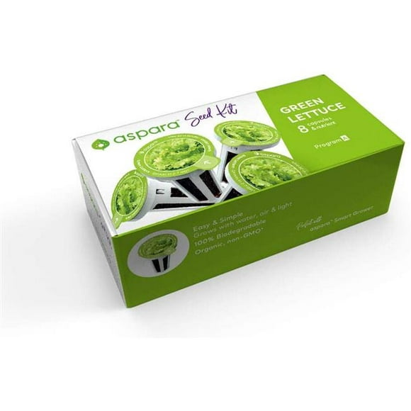 Aspara KLG0001 8 Capsule Seed Kit - Green Lettuce