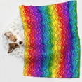 thumbnail image 6 of Pofeuu Bright Rainbow Print Puppy Blanket,Dog Blankets,Pet Blanket Cozy Cat Blankets for Indoor Cats, Fuzzy Pet Blanket for Kitten Doggy Dog Blankets-Large, 6 of 8