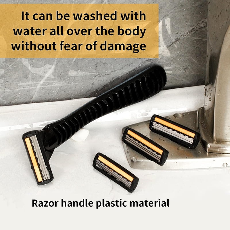 3-layer Stainless Steel Blade Men Razor Washable For Travel For Home Shaver Manual Shave Razors For Daily Face Care