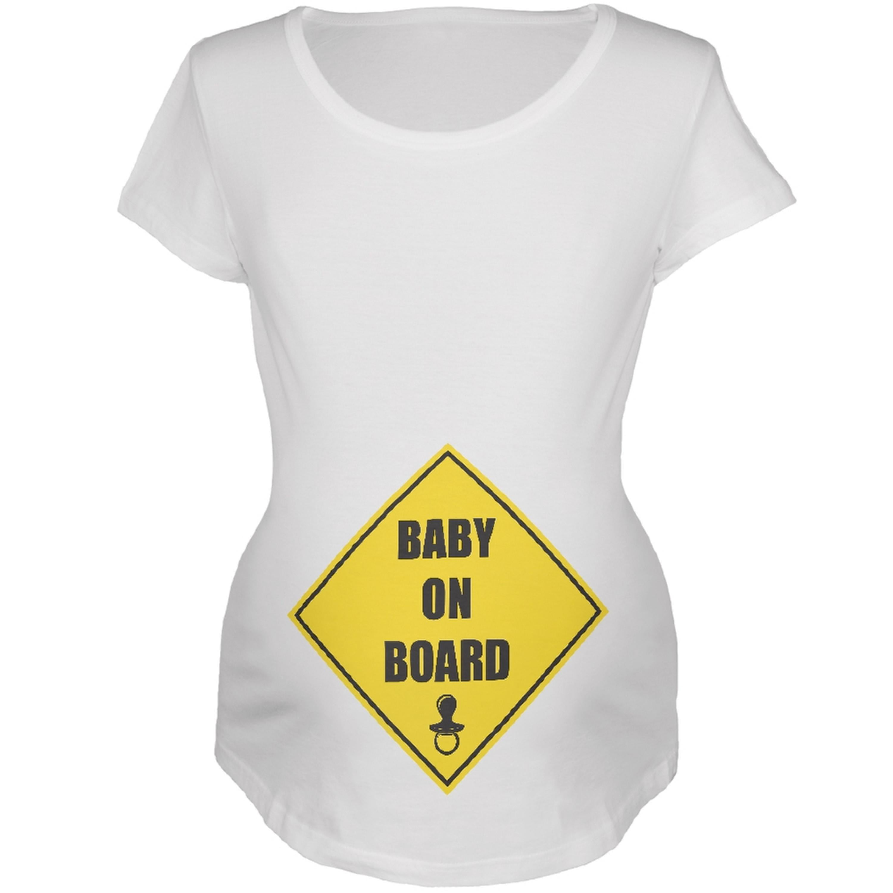 Baby On Board White Maternity Tank Top Pregnancy Shower Mom Tee Shirt Gift V150 