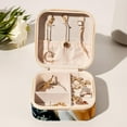 thumbnail image 6 of Kangaroo Travel Portable Square Jewelry Box Earring Necklace Bracelet Holder Display Case Organizer Box, Decorative Jewelry Stand Storage Box, 6 of 6