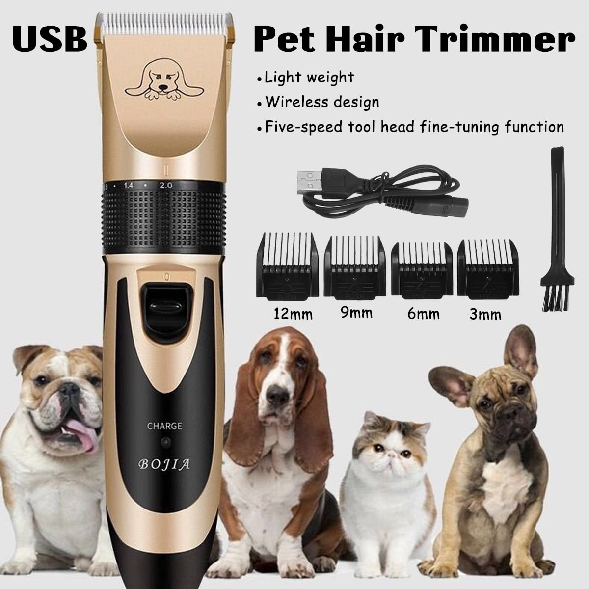 Professional Electric Pet Cat Dog Hair Cutting Clipper Trimmer 