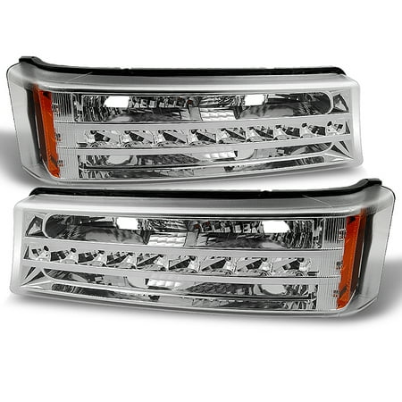 Chevy Silverado Turn Signal - 03-06 Chevy Silverado 1500 2500 3500 Avalanche LED Bumper Lights Signal Lamps