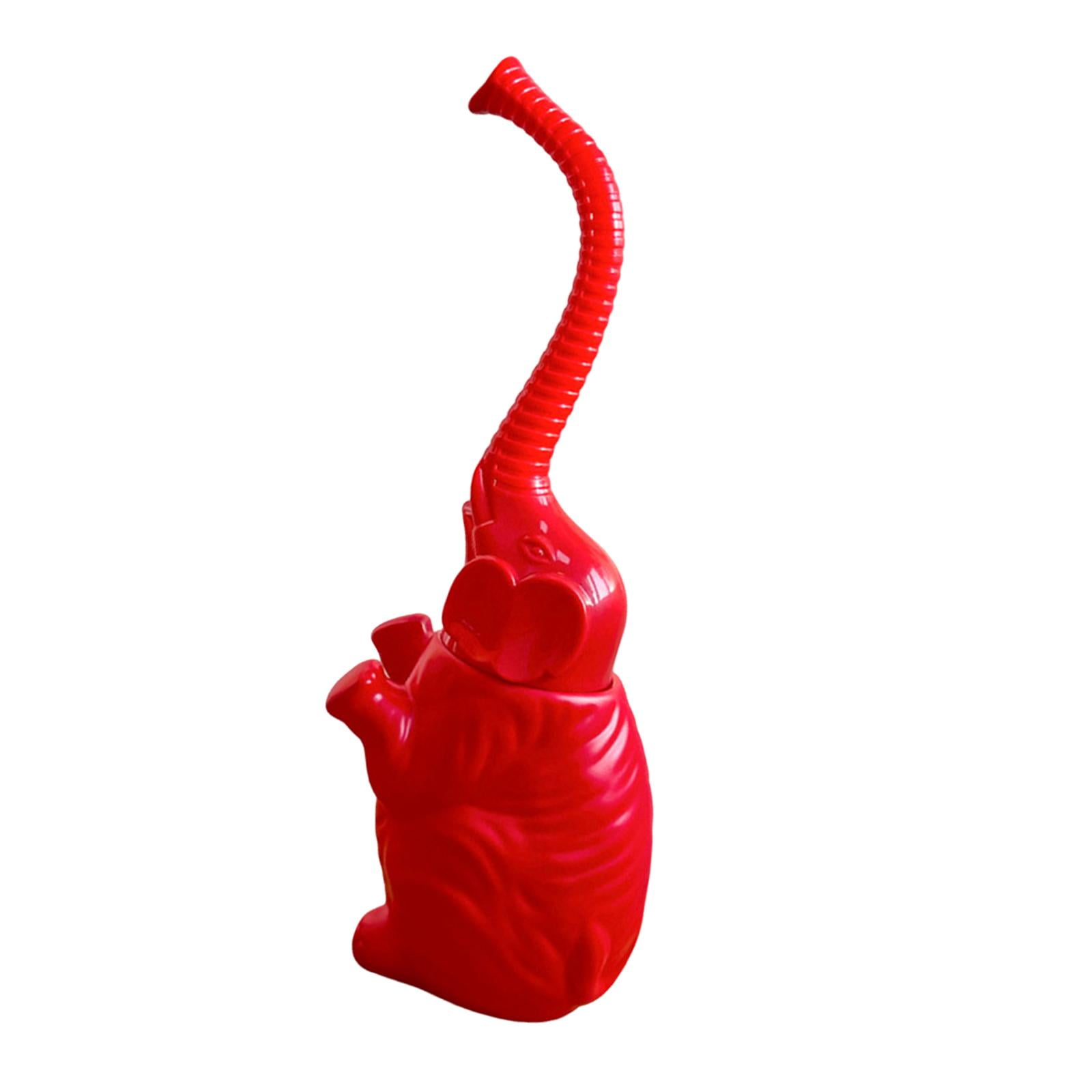 Toilet Bowl Brush Holder Elephant Statue Resin Long Handle Multi Surface Cleaner for Bathroom Hotel