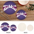 thumbnail image 4 of SKYSONIC Funny Monsters Teeth Pot Holders Trivets, 2 Pcs Heat Resistant Trivets,3D Purple Cotton Thread Weave Mats for Hot Pads Pans Pot Bowl Teapot for Kitchen Decor, 4 of 7