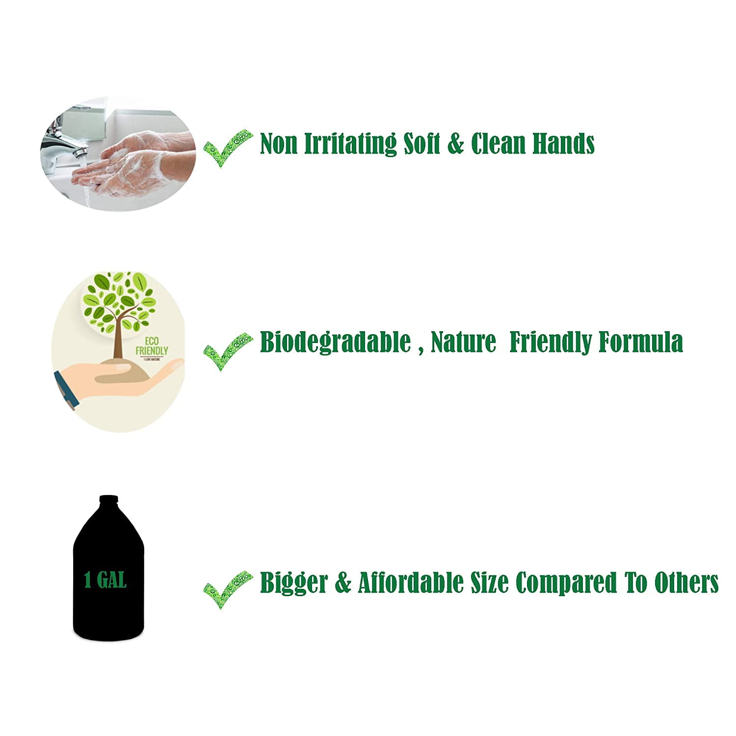 Foaming Hand Soap Refills White Tea Scent Jug Foam Refill Made in USA, 128 ounce (1 Gallon)