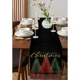 thumbnail image 4 of Red Green Christmas Tree Table Runner 36 Inches, Xmas Buffalo Plaid Winter Snowflakes Bed Runner Dresser Scarves Tabletop for Indoor Outdoor Parties/Ceremony/Banquet, 13"x 36", 4 of 8