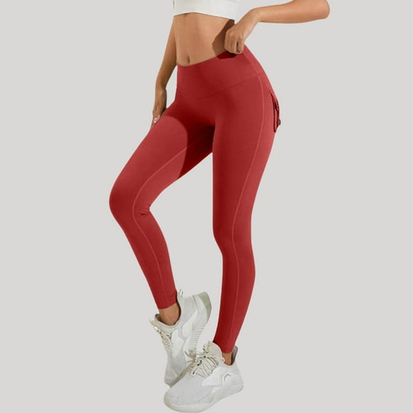 HUITKMM Yoga Pants for Women Women's Active Wear Leggings Cargo Pockets Design Squat Proof and Non See Through Pants for Workout Yoga Running