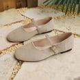 thumbnail image 4 of SuTry Women's Square Toe Mary Jane Flats Faux Adjustable Buckle Strap Lightweight Versatile Comfortable Slip On Casual Everyday Walking Shoes(41), 4 of 8