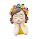 thumbnail image 5 of Maceta para niña, maceta, figura organizadora, maceta, linda decoración, florero Abrigo amarillo, 5 of 9