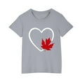 thumbnail image 2 of THDHVS Girls Summer T-Shirts,Summer Casual Tops for Kids,Girls Short Sleeve Heart Print T-Shirts Casual Cotton Tee Tops Blouse Gray 9-10 Years, 2 of 7