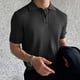 thumbnail image 1 of pstuiky camisetas de hombre, Blusa informal de punto con cuello vuelto, manga corta y color liso para hombre camisas casuales para hombre l, 1 of 6