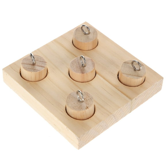 Parrot Training Toys Wooden Block Puzzle Biting Educational Activity Play Gym Accessories