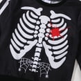 thumbnail image 7 of GYRATEDREAM Unisex Boys Girls Halloween Skeleton Costume Hooded Sweatshirt Pants Set Toddler Clothes Halloween Outfit, 7 of 7