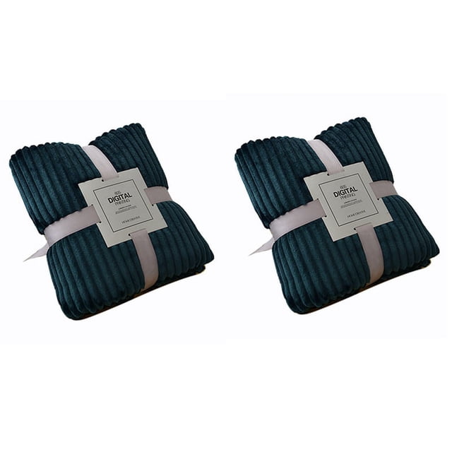 2 mantas de franela polar para sofá, manta suave, colcha de color sólido, funda de felpa para cama, regalo, Q