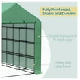 thumbnail image 6 of Walk-in Greenhouse for Outdoors with Roll-up Zipper Door, 18 Shelves, PE Cover, Small & Portable Build, Heavy Duty Humidity Seal, 95.25" x 70.75" x 82.75", Green Green + POLYETHYLENE, 6 of 9
