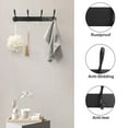 thumbnail image 3 of Wall Mounted Coat Hook, EEEkit Heavy Duty Coat Rack with 8 Hooks, Wall Mount Towel Rack Coat Rack for Clothes Hat Towel, Stainless Steel, 3 of 6